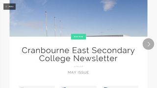 Cranbourne East Secondary College Newsletter - May Issue
