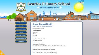 School Contact Details | Gearies Primary School