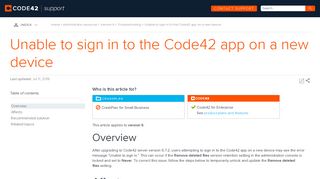 Unable to sign in to the Code42 app on a new device - Code42 Support