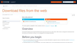 Download files from the web - Code42 Support