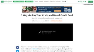 3 Ways to Pay Your Crate and Barrel Credit Card | GOBankingRates