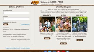 Cracker Barrel Old Country Store Employee Website