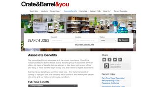 Associate Benefits - Crate and Barrel