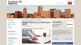 Designers Get Up to 15% Off at Crate & Barrel - Crate and Barrel ...