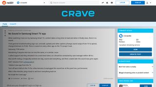 No Sound in Samsung Smart TV app : cravetv - Reddit