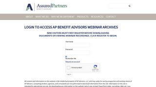 Login to access AP Benefit Advisors Webinar Archives - Employee ...