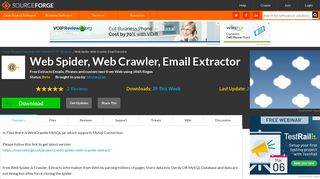 Web Spider, Web Crawler, Email Extractor download | SourceForge ...