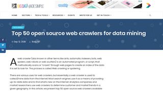 Top 50 open source web crawlers for data mining