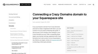 Connecting a Crazy Domains domain to your Squarespace site ...