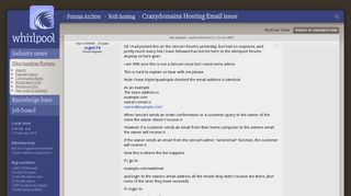 Crazydomains Hosting Email issue - Web hosting - Whirlpool Forums