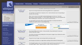 Crazydomains email hosting problems - Domains - Web hosting ...