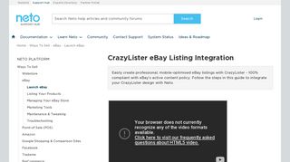 CrazyLister eBay Listing Integration - Neto