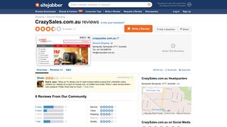 CrazySales.com.au Reviews - 6 Reviews of Crazysales.com.au ...