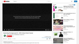 Submitting Pre-Approved CE - CRCC Online Portal Tutorial - YouTube