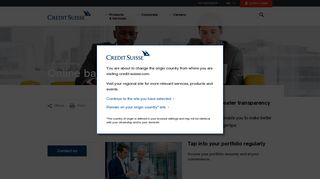 Online banking - Credit Suisse