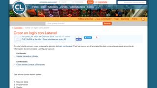 Crear un login con Laravel - Cristalab