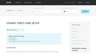 cPanel First-Time Setup - Media Temple