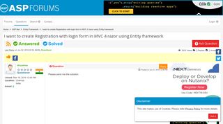 I want to create Registration with login form in MVC 4 razor using ...