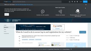 web application - What do I need to do to secure log-in and ...