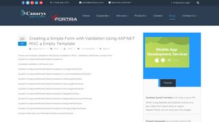 Creating a Simple Form with Validation Using ASP.NET MVC 4 Empty ...