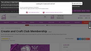 Create and Craft Club Membership (148319) | Create and Craft