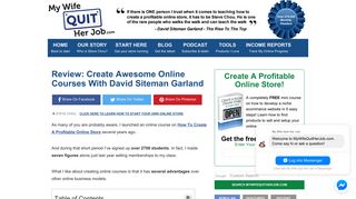 Review: Create Awesome Online Courses With David Siteman Garland