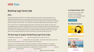 Bootstrap Login forms Code - WOWSlider.com