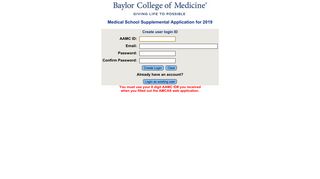 Create login ID - Baylor College of Medicine