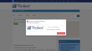 How CAs Can Register on Income Tax e-filing website as ... - TaxGuru