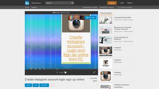 Create instagram account login sign up online - SlideShare