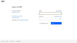 IBMid - Sign in or create an IBMid