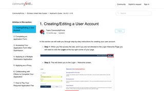 1. Creating/Editing a User Account – CommunityForce