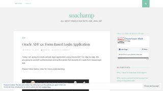 Oracle ADF 12c Form Based Login Application – soachamp