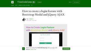 How to create a login feature with Bootstrap Modal and jQuery AJAX