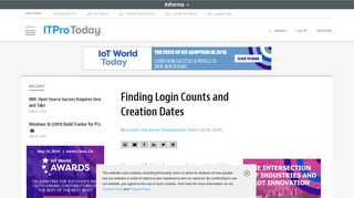 Finding Login Counts and Creation Dates | IT Pro