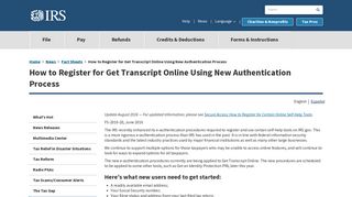 How to Register for Get Transcript Online Using New Authentication ...