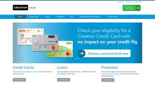 Personal loans and credit cards from Creation Finance