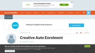 Creative Auto Enrolment | AccountingWEB
