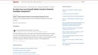 In what way can I install Adobe Creative Cloud in multiple ...