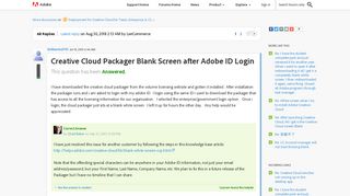 Creative Cloud Packager Blank Screen after Adobe ID Login - Adobe ...