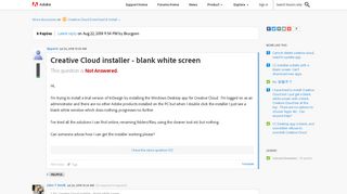 Creative Cloud installer - blank white screen | Adobe Community ...