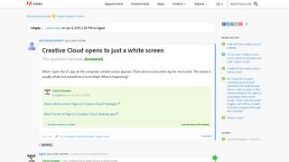 Creative Cloud opens to just a white screen | Adobe Community ...