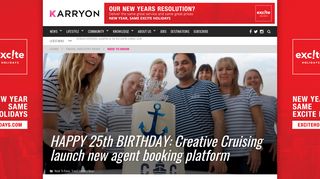 HAPPY 25th BIRTHDAY: Creative Cruising launch new agent booking ...