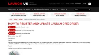 Launch CRecorder Register and Update Guide - LAUNCH UK
