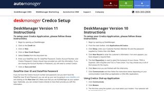 Credco Setup - AutoManager ®