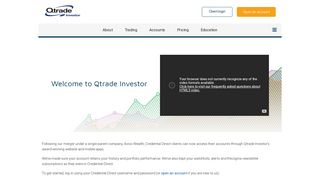 Welcome Credential Direct | Qtrade Investor