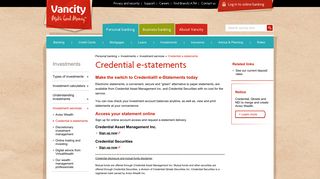 Credential e-statements - Vancity