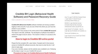 Credible BH Login: Login Guide Credible Behavioral Health Software