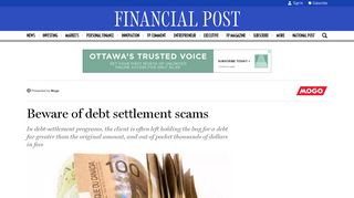 Beware of debt settlement scams | Financial Post