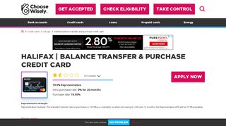 Halifax | Balance Transfer & Purchase Credit Card - In depth info ...
